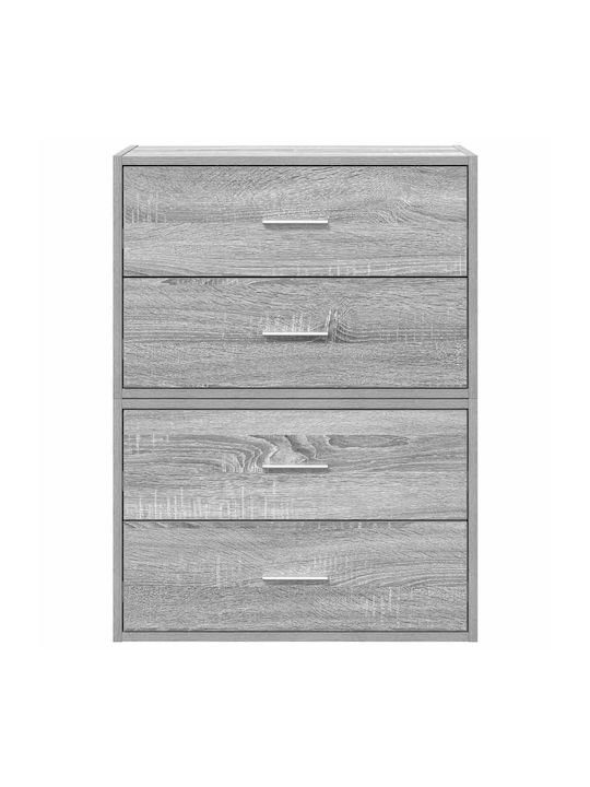 Συρταριέρα Креватокамарас Дървена с 4 чекмеджета Grey Sonoma 60x31x60бр