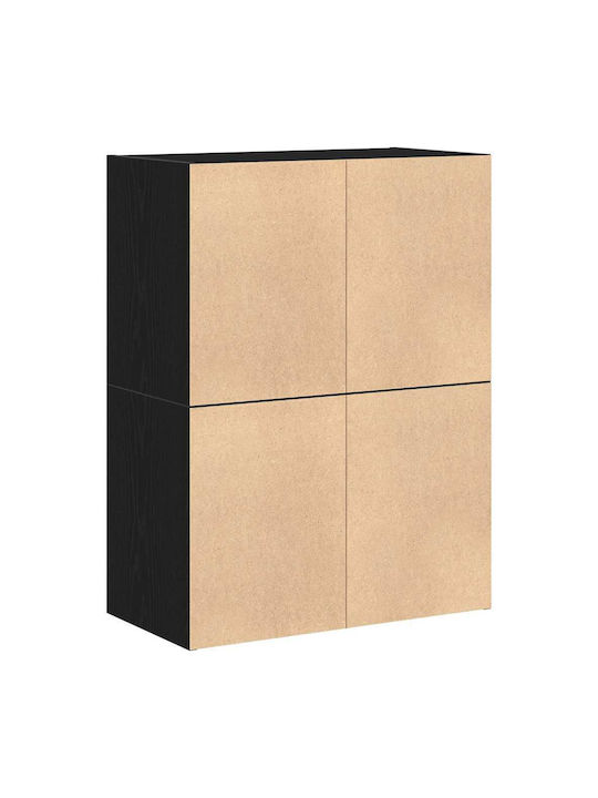 Συρταριέρα Креватокамарас Дървена с 4 чекмеджета Black Oak 60x31x60бр