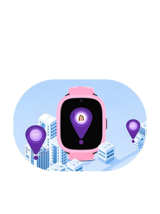 Kiddoboo Παιδικό Smartwatch x Lagenio WatchMe 4G K3 με Κάμερα Ροζ