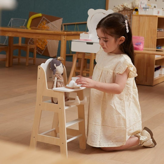 Viga Toys White Wooden Doll High Chair Lumarko 13965419 6971608442377
