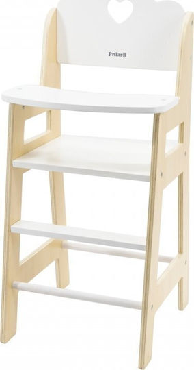 Viga Toys White Wooden Doll High Chair Lumarko 13965419 6971608442377