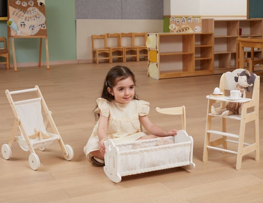 Viga Toys White Wooden Doll High Chair Lumarko 13965419 6971608442377