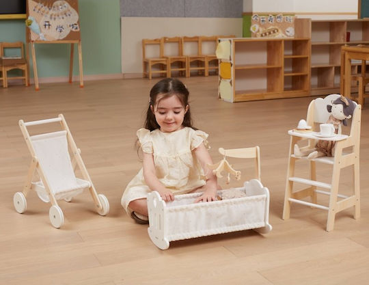 Viga Toys White Wooden Doll High Chair Lumarko 13965419 6971608442377