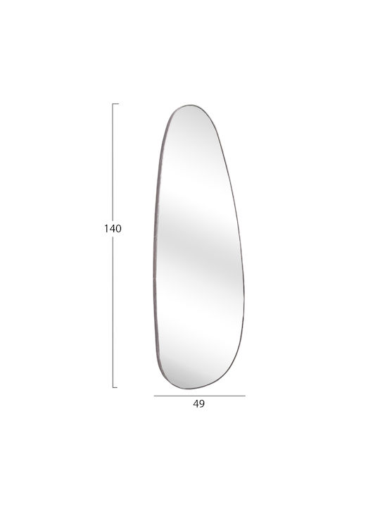 HomeMarkt Crither Wall Mirror Oval with Gray Wooden Frame 1pcs