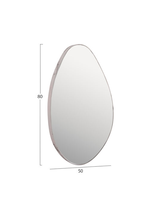 HomeMarkt Drop Wall Mirror with White Wooden Frame 80x50cm 1pcs