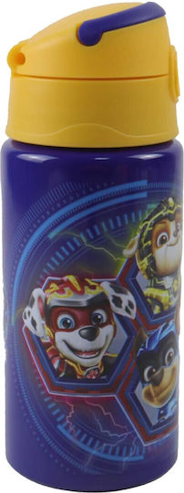 Gim Paw Patrol Kids Water Bottle Paw Patrol Aluminium with Straw Blue 500ml