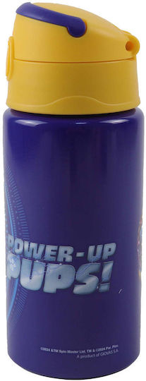 Gim Paw Patrol Kids Water Bottle Paw Patrol Aluminium with Straw Blue 500ml