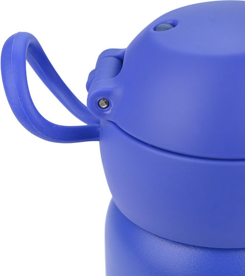 Estia Wonder Bottle Save the Aegean Kids Water Bottle Thermos Stainless Steel with Straw Non Spill Lava Splash 350ml