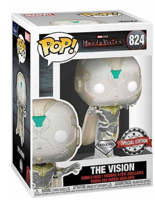 Funko Pop! Marvel: The Vision (Diamond Glitter) (Diamond Glitter) Bobble-Head Special Edition