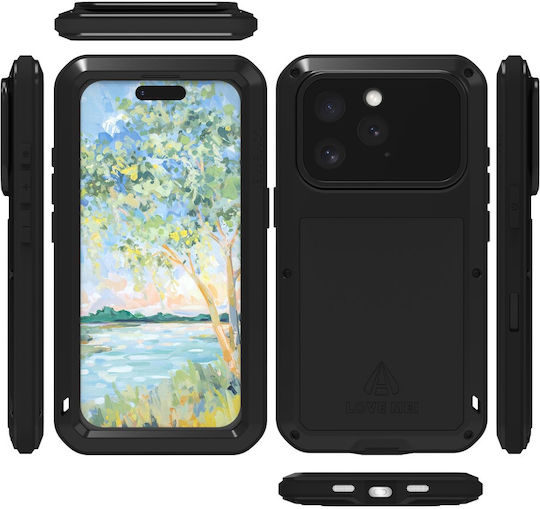 Love Mei Hülle iPhone 16 Pro Max Panzerglas Schwarz