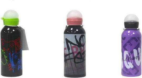 Gim No Fear Kids Water Bottle Aluminium with Pop-Up Cap 580ml (Various Designs)