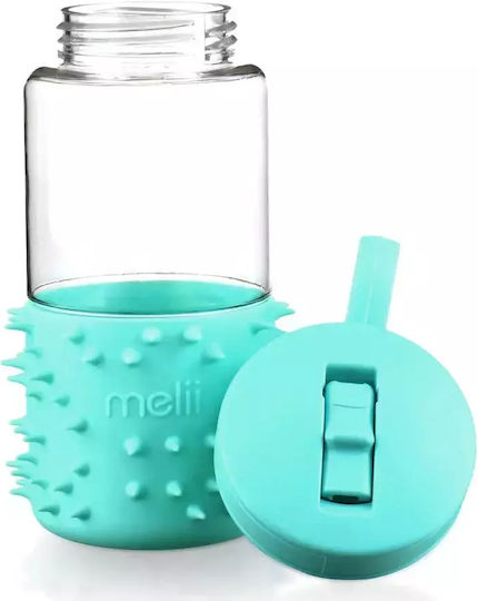 Melii Kids Water Bottle Plastic with Straw Green 503ml