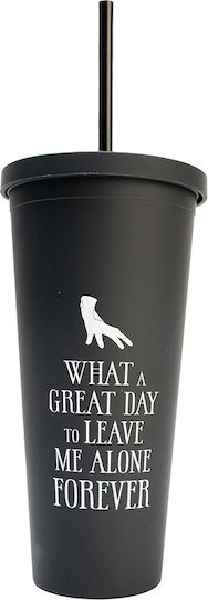 Blue Sky Kinderflasche Kunststoff mit Strohhalm Schwarz 650ml