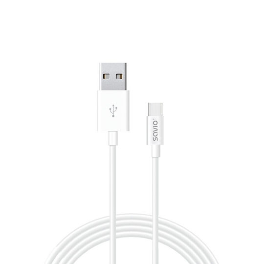 Savio GaN с USB-A порт и 2 USB-C порта и кабел USB-C 65W Power Delivery / Quick Charge 3.0 Бял (LA-07)