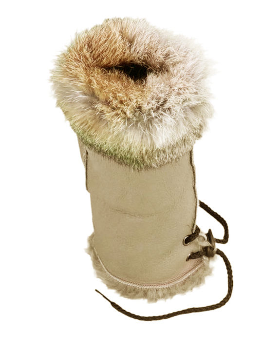 Beige Leder Handschuhe