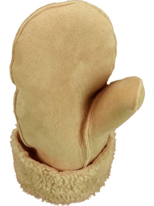 Beige Leder Handschuhe