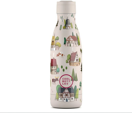 Cool Bottles Insulated Water Bottle-Thermos Straw Lid Tudor Village 350ml 24m+ 1pc
