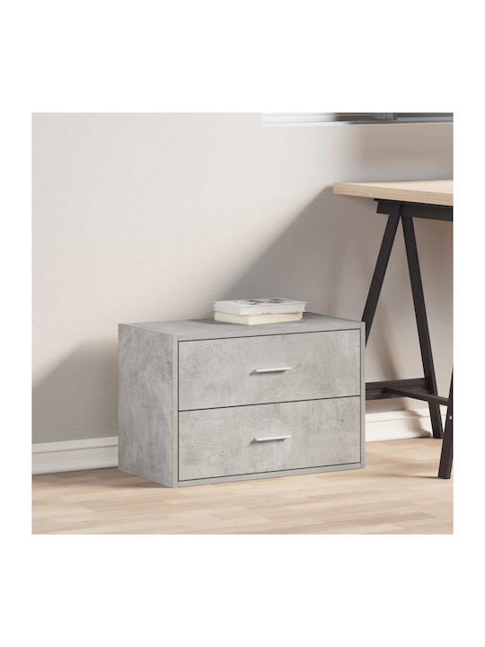 Office Storage Chipboard Cabinet Grey Concrete L60xW31xH40cm