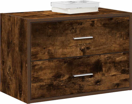 Office Storage Drawer Wooden Smoky Oak 60x31x40cm