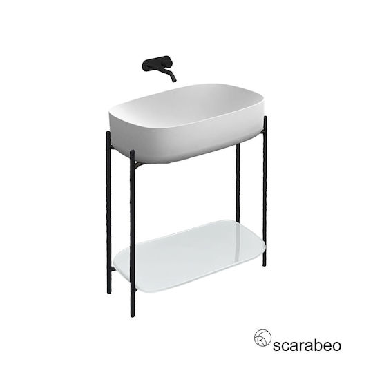 Scarabeo Blat fără Lavoar L74xW43xH74cm Moon White