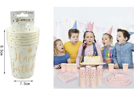 Spring Happy Birthday Pahar pentru Party 6buc