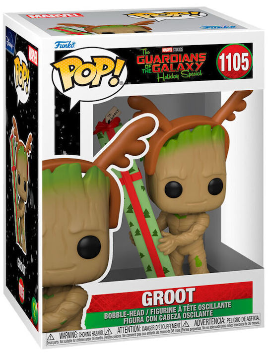 Funko Pop! Marvel: Groot Holiday Bobble-Head Funko Pop! Marvel: Groot Holiday Bobble-Head