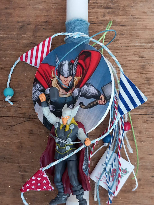 Osterkerze Avengers Runde Weiße Osterkerze Avengers Runde Weiße