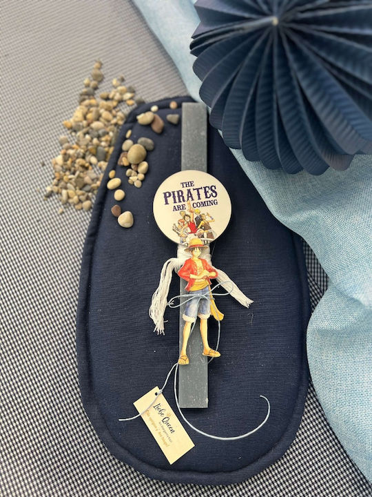 Osterkerze Pirat Rund Beduftet Blau
