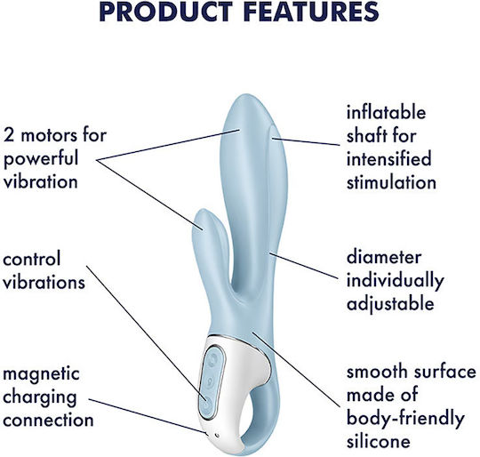 Satisfyer Air Pump Bunny 1 Δονητής Rabbit Γαλάζιος