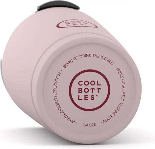 Cool Bottles Bottle Thermos Stainless Steel 330ml Soft Pink
