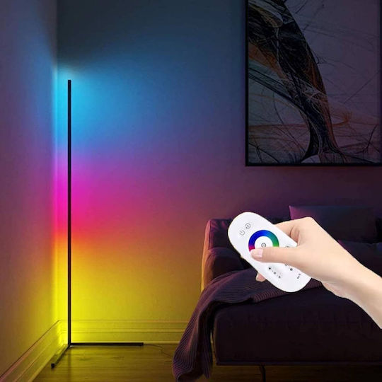 Benson LED Floor Lamp H140xW50cm. with RGB Light Black