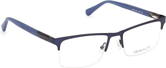 Gant Männlich Metallisch Brillenrahmen Blau Ga3210 091