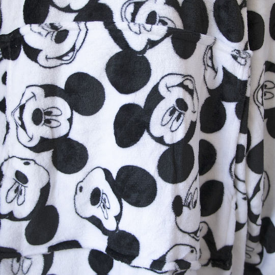 Disney Mickey Mouse Kids Blanket Hoodie Fleece Coral Sleeves Hood Aym072976 White