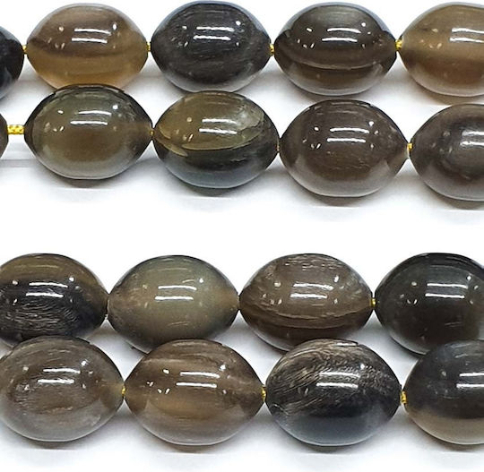 Roloi Komboloi Horn Worry Beads Gray 29cm