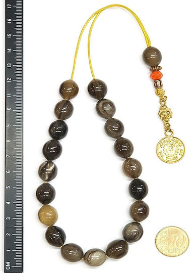 Roloi Komboloi Horn Worry Beads Gray 31cm