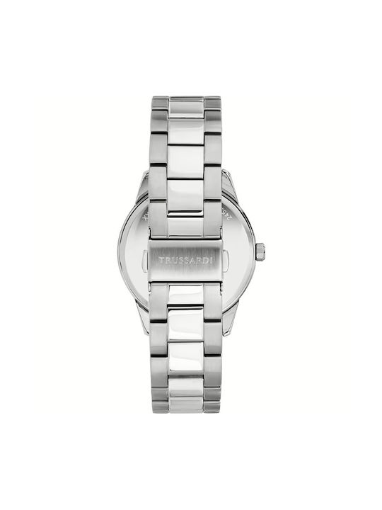 Trussardi Uhr Batterie mit Silber Metallarmband