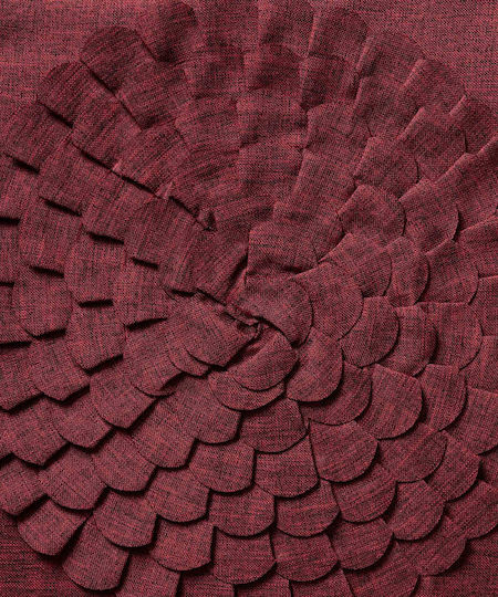 Silk Fashion Checkered Burgundy 538 130x130cm Tablecloth