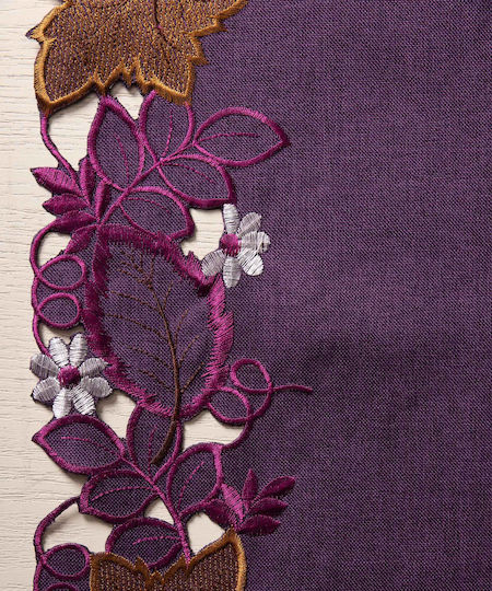 Silk Fashion Карирана Покривка За Маса 19315 Лилава 85x85см Silk Fashion Карирана Покривка За Маса 19315 Лилава 85x85см