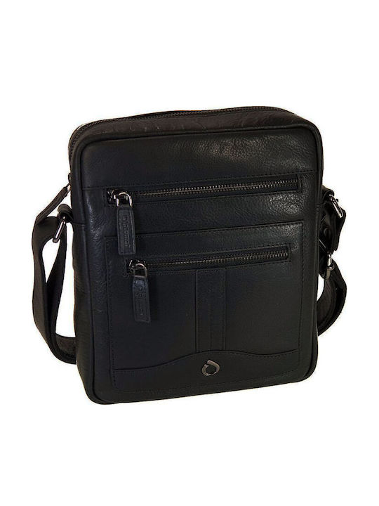 Leather Men's Bag Shoulder / Crossbody Black