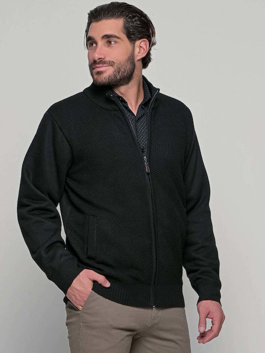 Herren Strickjacke Black