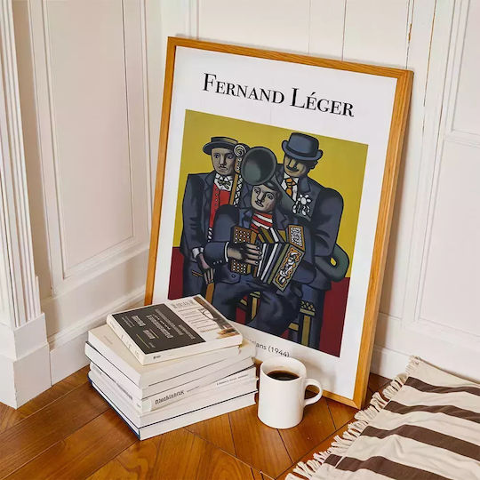 Poster Fernand Leger Drei Musiker Art131 60cm X 90cm Schwarzer Holzrahmen