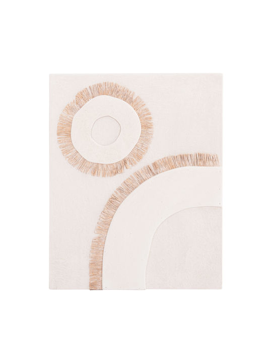 Hm4534 Rectangular Painting Series Santorini Hm4534 MDF Off-White Color-Decoration Beige 48x4.5 Thickness X60cm Code 0538049