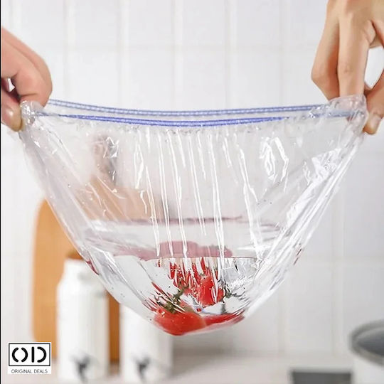 Capace de protecție boluri recipiente din plastic care mențin mâncarea proaspătă mult timp dimensiune ajustabilă elastic 7,5 x 20 cm fabricate din PVC set 100 bucăți oferte originale