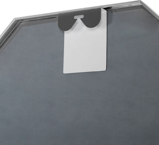 HomeMarkt Archer Καθρέπτης Τοίχου με Ασημί Μεταλλικό Πλαίσιο 74x74cm