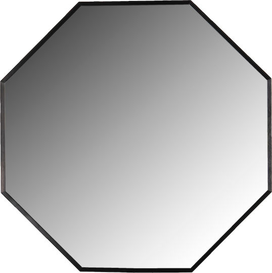 HomeMarkt Archer Wandspiegel mit Schwarz Metallisch Rahmen 74x74cm 1Stück