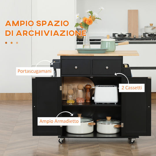 Boden Küchenschrank Schwarz 89x45x89,5cm