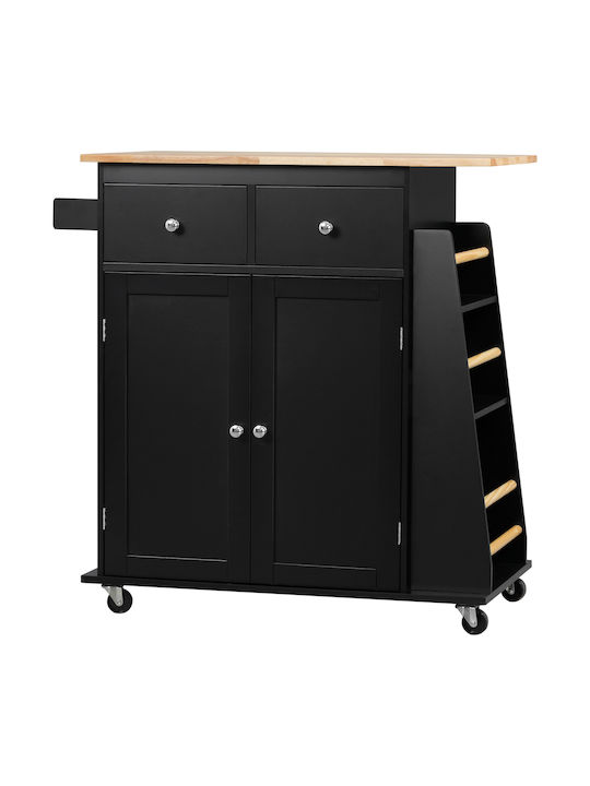 Επιδαπέδιο Ντουλάπι Μαύρο 89x45x89.5εκ.