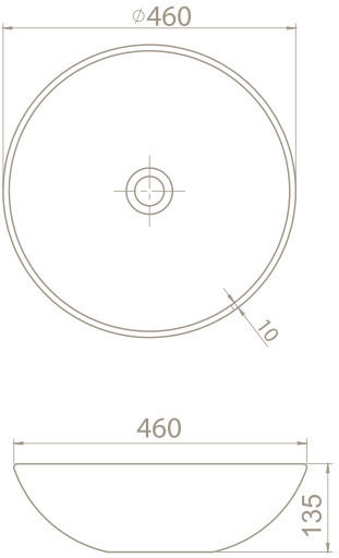 Cerastyle Zero Επικαθήμενος Νιπτήρας Πορσελάνης 46x46x13.5cm