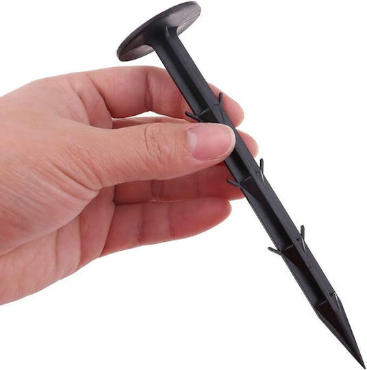 Set 100 Agrotextile Spinning Nails Zola Plastic Length 12.5 Cm Black