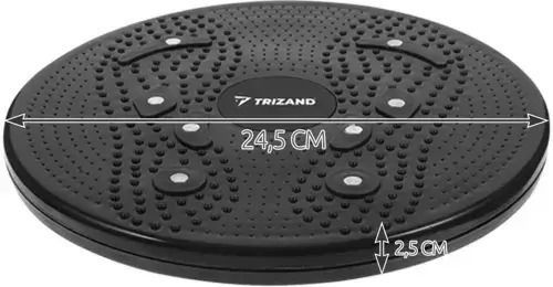 Trizand Balance Scheibe Schwarz 24.5x2.5cm mit Durchmesser 24.5cm 1Stück